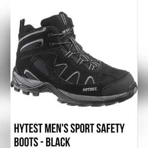 Hytest Men's Sport Safety Boots - Black Size 9